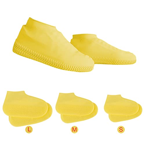 2 Paar Silikon Schuhüberzieher Wasserdicht - Rutschfester Regenschutz Für Schuhe Gr. 36-46