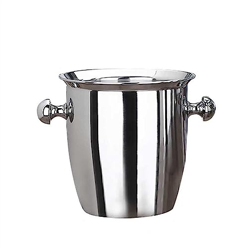 Yinj9562fg Botellas de Cerveza Cubo de Hielo Grueso de Acero Inoxidable de 2L/5L, Enfriador de Vino, champán, Cubo de Hielo for el hogar, Cubo de Agua, Bar de Hotel, Fiesta, KTV Accesorios(Pequeño)