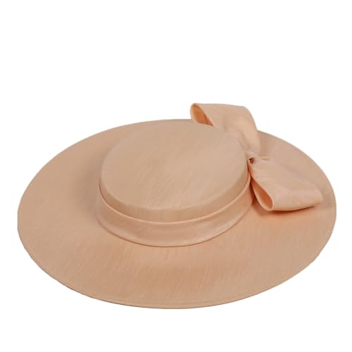 Sombrero de ala ancha para mujer con lazo elegante miniatura 4