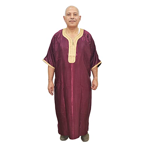 Gandora abaya Thobe marroquí túnica árabe étnica ligera para hombre