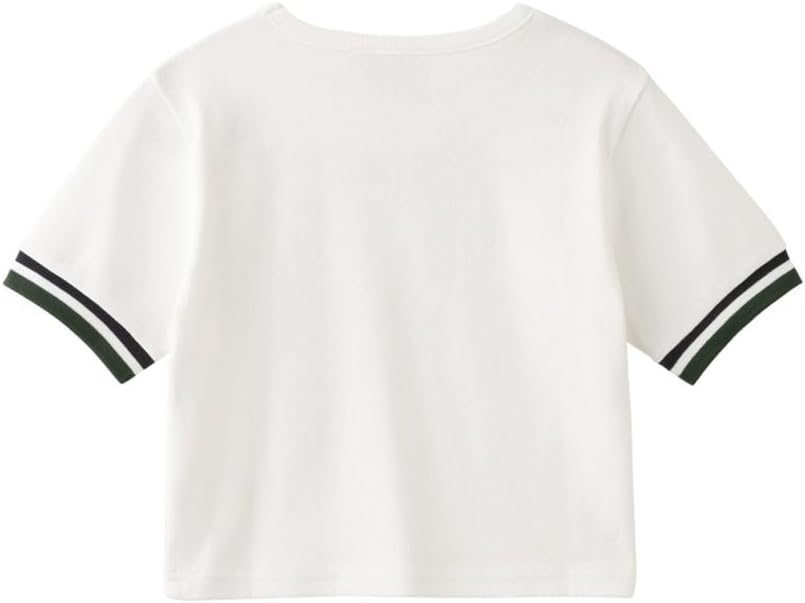 Amazon.co.jp: X Girl Casual Striped Rib S/S Baby Tee, Black, M