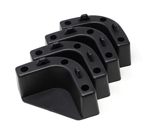 JSP Manufacturing Boat Marine Cooler Mounting Kit for Yeti Igloo Engle Coleman (Set of 4) Black or White (Black)