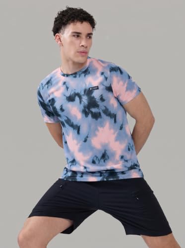 Image of TECHNOSPORT Men's Slim Fit Full Sleeve Round Neck T-Shirt, Double Cool Quick Dry Moisture Wicking Stretchable Sports Gym and Casual Wear