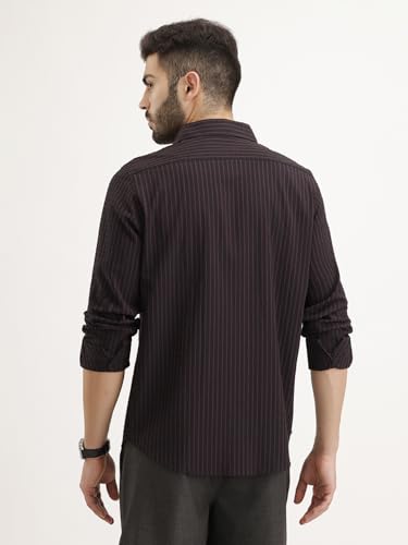 Image of WROGN Men's Tencel Blend Shirt | Striped | Slim Fit