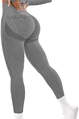 Iuulfex Scrunch Butt Lifting Leggings Seamless Women Booty Yoga Pants Anti Cellulite Textured Leggings Workout High Waisted