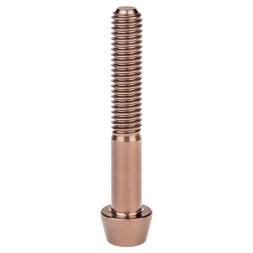 Image of Titanium Ti Bolt M5x9 16 18 20 25 30 35 40 45 50 55 60mm Tapered Head Screws Pack of 4 (M5x40mm, Bronze)