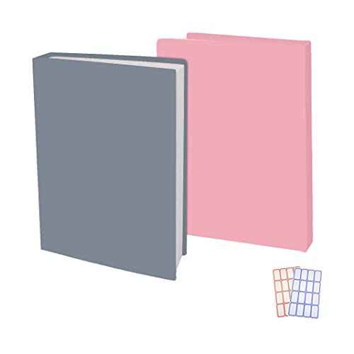 2 Pack Stretchable Book Sleeve Covers, for Paperbacks Hardcover Textbooks up to 9