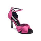 PortDance Damen Tanzschuhe PD509 - Farbe: Fuchsia - Absatz: 7 cm Flare (klein) - Größe: EUR 40