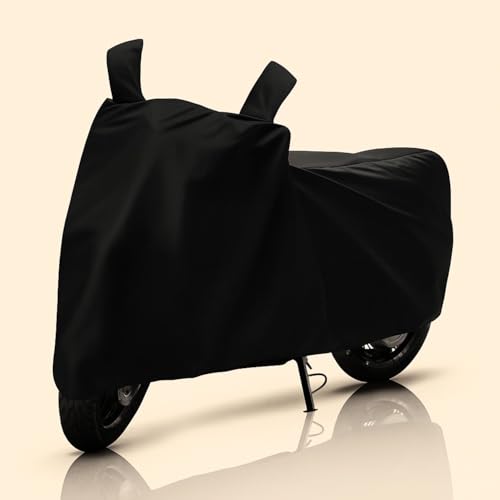 Image of SMARTT Bike Cover for Rain with UV Protection & Dustproof, Universal Fit, Water Resistant & All Weather Protection with Two Wheeler Cover|Keeps Bike Cool|Perfect Bike Body Cover|Easy to Fit- Black