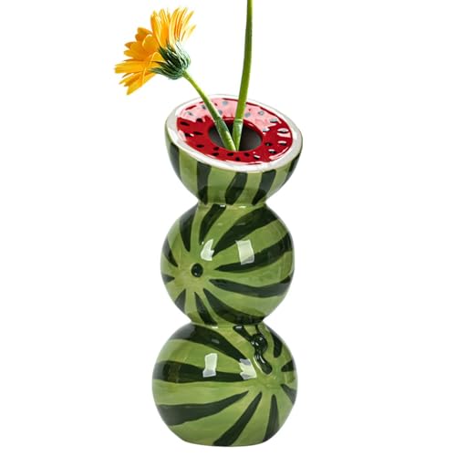 Vaso da fiori a forma di frutta, vaso decorativo in ceramica, ornamento decorativo da scrivania, centrotavola moderno per la tavola della frutta, decorazione unica per libreria e ufficio soggiorno
