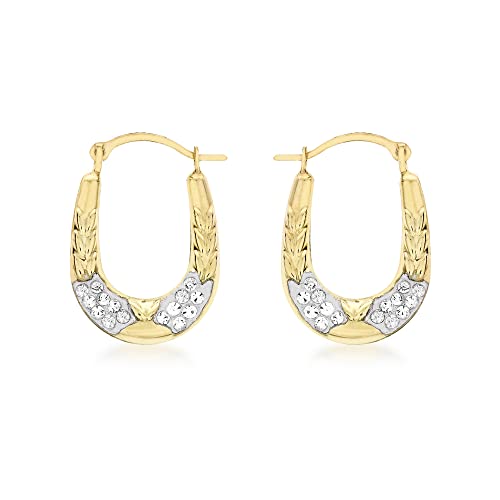 Créoles ovales or jaune 9 carats Carissima, le cadeau précieux pour femme