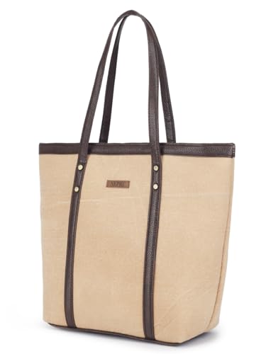 Image of NEPRI Printed Office Tote Bag | Laptop Bag 15.6 inch | Stylish Tote Bags for Office Use | Purse for Women | Vegan Leather & Handblock Printed Fabric Handbag | Daily & Travel Use