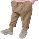 Yasiter Toddler Kids Cute Casual Pants Baby Boys Girls Corduroy Elastic Waist Basic Trousers with...