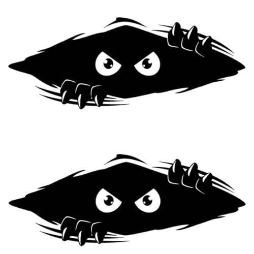 JEYORZY 2pcs Autocollant Voiture, Autocollant Voiture Humour, Autocollant Monster, Intéressant Autocollant Moto, Autocollant Personnalisé Voiture, pour Pare-Chocs Fenêtre Voiture, Autocollants unisexe
