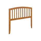 AFI Richmond Full Solid Wood Headboard with Attachable Charger in Light Toffee