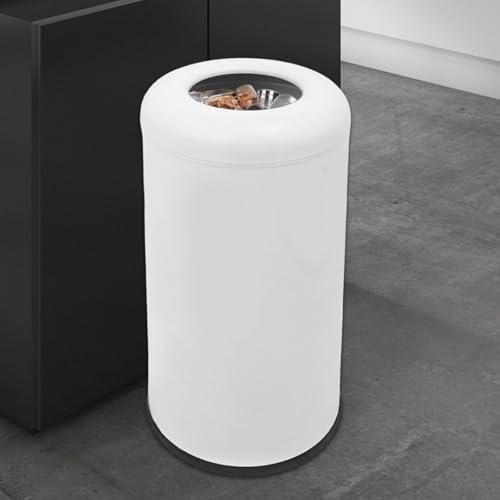 Caneca de basura blanca grande de acero inoxidable 58.6 L