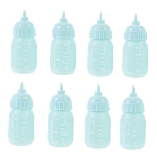 ERINGOGO 10 Piezas Botella Mini Muñeca Accesorios para Muñecas Botella De Muñeca Botellas En Miniatura Juguete Educativo para Los Fingen Modelo El Plastico Sky-Blue