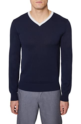Hickey Freeman Men's Long Sleeve V Neck Sweater