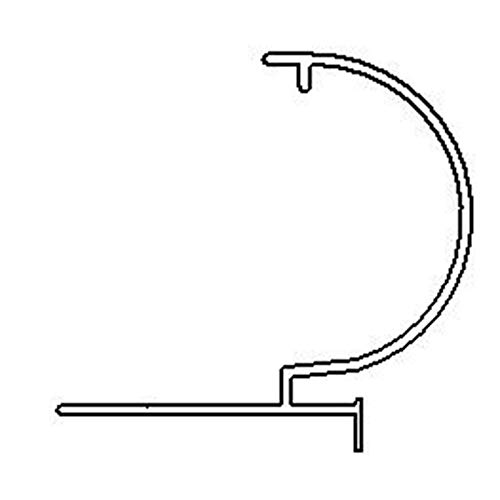 Handson 3 ft. 9 in. x 6 in. Rimlock 6 Coping Corner; White - 4 Piece Pool Coping for Swimming Pool Maintenance