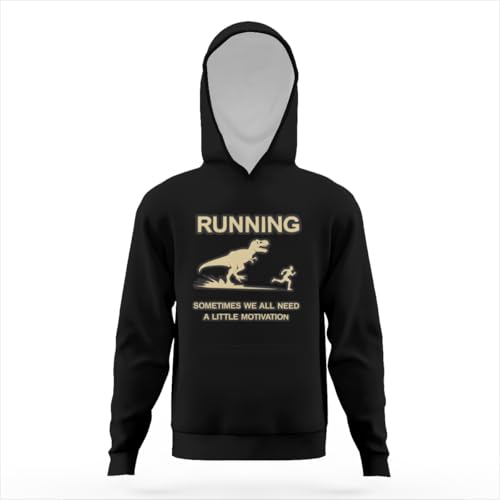 Sometimes Motivation Finds You Running Gym Fit Hoodies for Teen Girls Boys Lightweight Kangaroo Pocket Sweatshirt3