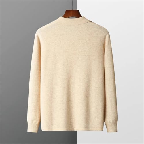 2024 Men's Lapel Wool Solid Sweater Polo Collar Casual Warm Knit Cardigan Jakets Fall Winter3
