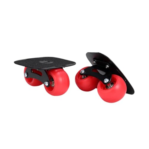 Harilla 1 Par de Patinetas Divididas, Antideslizantes, Portátiles, Cómodos, Regalo, Ruedas Elegantes, Patines para Adultos, Rueda Roja Arco