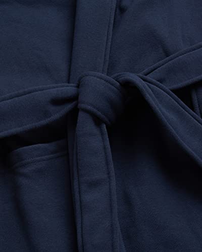 Image of Eddie Bauer Mens Robe - Luxury Fleece Bathrobe with Hood and Pockets | Soft Warm Plush Winter Bath Robe for Men