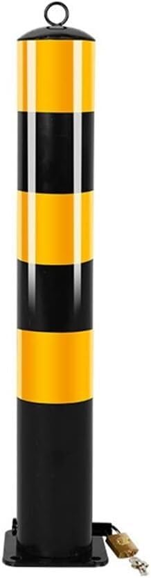 Odblaskowy słupek bezpieczeństwa, słupek podjazdowy, stal ocynkowana, żółty i czarny, idealny na parkingi i autostrady, 750 x 150 x 114 mm