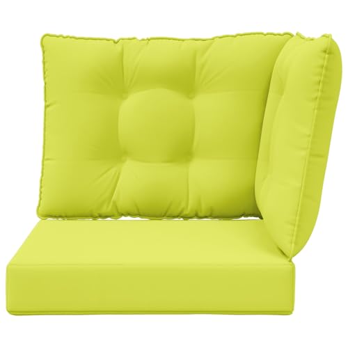 Coussin de canapé d'extérieur vert en lot de 3 ergonomique