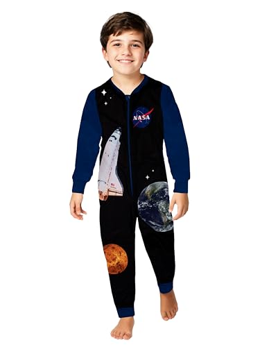 United Labels NASA Jumpsuit für Jungen, Blau Schwarz, 110-116, Fleece...