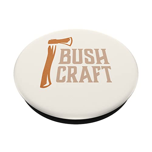 Bushcraft Outdoor Survival Living Nature Camping Hatchet PopSockets Swappable PopGrip, Black - Image 2