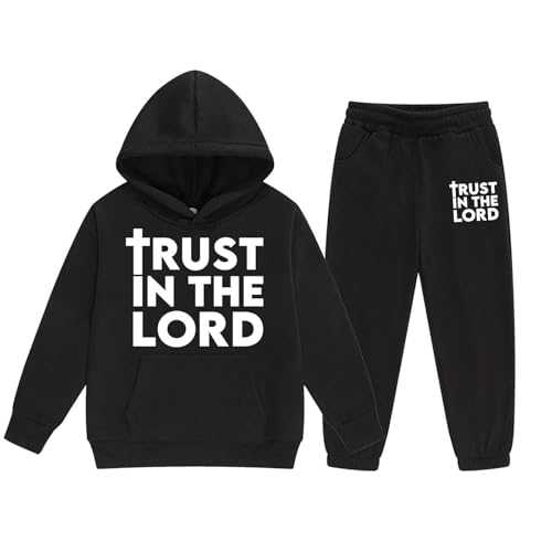 Trust In The Lord Sweatsuit Outfits 2 Piece Set for Girls Toddler Hoodie Fall Travel Kids Sweatsuits Sets Long Sleeve2