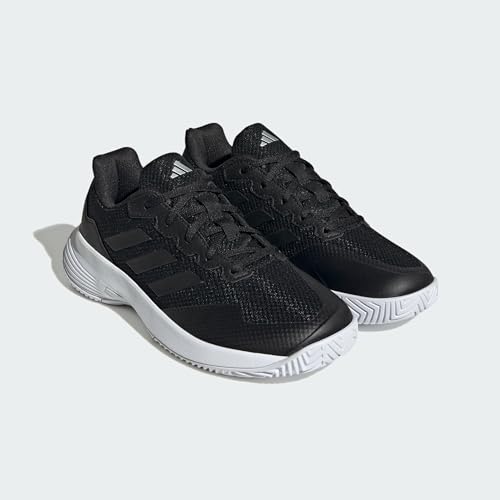 adidas Damen Gamecourt 2.0 Tennis Shoes Tennisschuhe, Core Black/Core Black/Silver, 38 EU