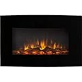 Regal Flame Broadway 35 Inch Ventless Heater Electric Wall Mounted Fireplace - Log