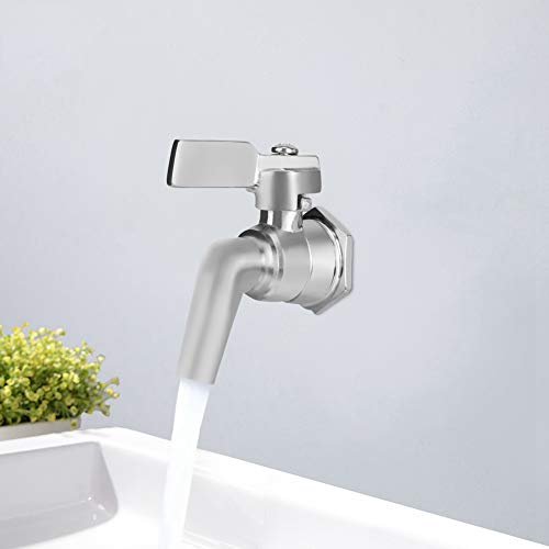 Grifo de Cerveza Ajustable de Acero Inoxidable con Palanca de Control de Flujo para Dispensador de Bebidas de Vino Casero, Apto para Barriles, Ollas, Barriles, Protección del