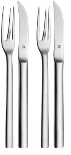 WMF Nuova Pellkartoffelbesteck Set 2-teilig, 16 cm, Pellkartoffelgabel, Pellkartoffelmesser, Cromargan Edelstahl poliert, spülmaschinengeeignet, 18.2...