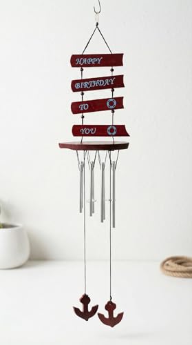 Image of numeroastro Hanging Wind Chime for Positive Energy for Home and Balcony Decor with Melody Sound (8 Pipes) (22 Inches Approx) (1 Pc)