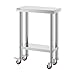Vevor Stainless Steel Work Table with Wheels 24 x 12 x 32 Inch Prep Table with 4 Casters Heavy Duty Work Table for Commercial Kitchen Restaurant Business : Industrial & Scientific