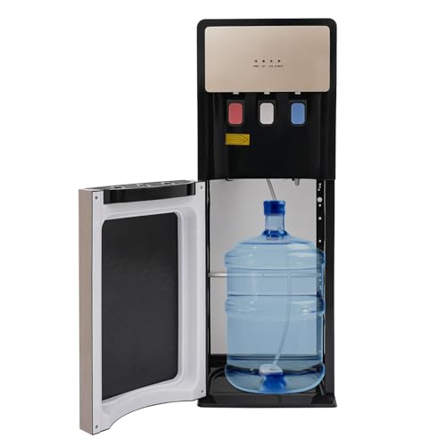 FXEIPOL Bottom Loading Water Cooler 3 Temperature Settings Water Cooler Dispenser with Indicator Lights Bottom Loading Water Dispenser for Offices, Homes, Gyms