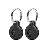 Case for Tile Sticker (2022) 2-Pack. Small Bluetooth Tracker Cover, Protective Holder for Remote Finder and Item Locator, Pets Dog Cat Collar Accessories Black+Black