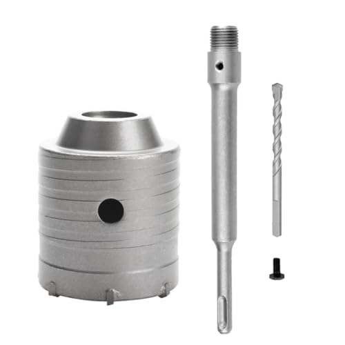 Scie cloche murale SDS Plus 60 mm pour béton et brique avec tige ronde pour marteau perforateur