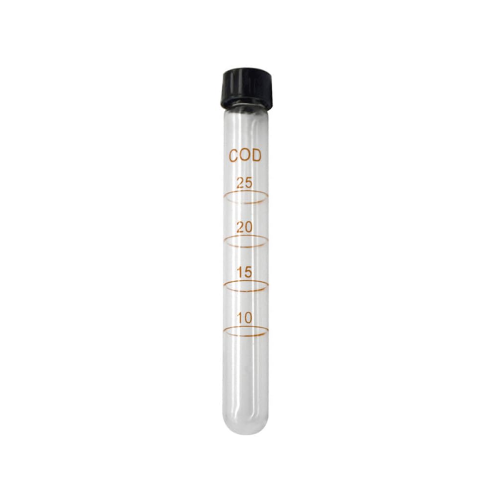 Szklane probówki testowe o pojemności 10 ml/15 ml/25 ml z nakrętką i skalą do badania ChZT — odporność na wysoką temperaturę do 165°C(25mL 10PCS)