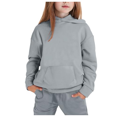 Kids Sweatsuit Girls Boys 2 Piece Tracksuit Jogging Outfits Casual Pullover Hoodie and Sweatpants Joggers Set Pockets