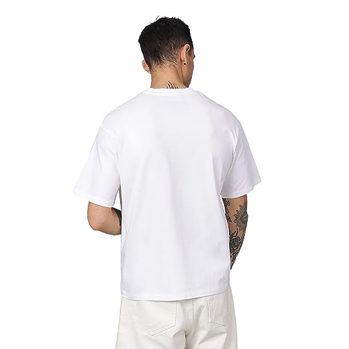 Image of Free Authority Loose Fit Solid Black Tshirt for Men