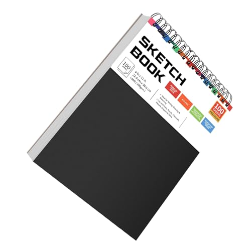 Carnet de croquis à double spirale et pages déchirables de format A4 pour artiste