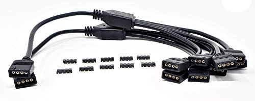 Image of Micro Connectors 1 to 4 RGB Splitter 50 cm Cable / 2-Pack