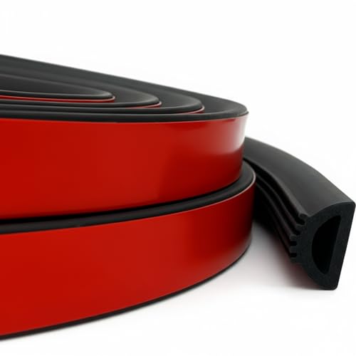 Pangda 20ft D Shape Rubber Weather Stripping Foam Self Adhesive Strip Seal