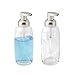 Produktbild mDesign Schaumseifenspender wiederbefüllbar (2er Pack) mit je 355 ml Füllmenge - edler Seifenspender bzw. Seifenschaumspender aus Glas - Farbe: durchsichtig/transparent