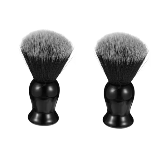 OSOLADY 2pcs Beard Grooming Tool Male Shaving Brush Practical Salon Beard Brush Care Cleaning