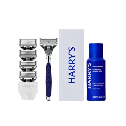 Harry's Original Shaving Kit for Men - Razor Handle, 5 Refills, Shave Gel - image 1